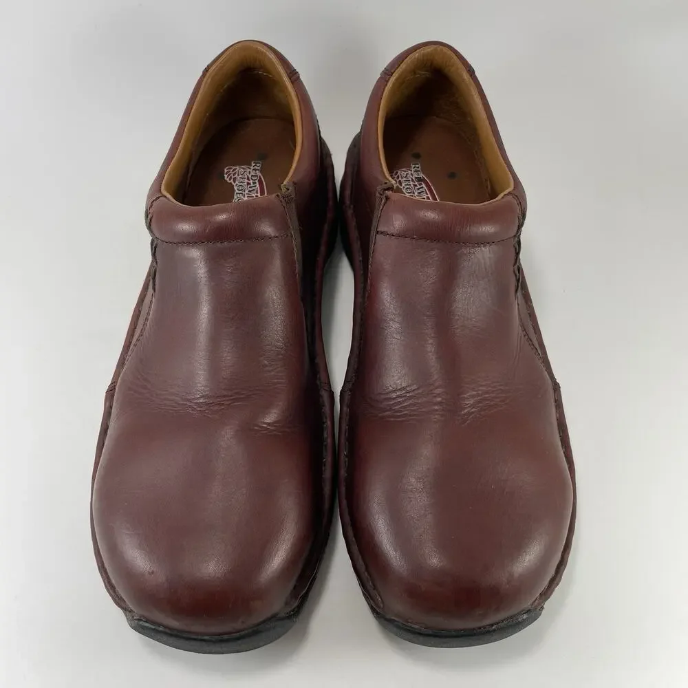 Red Wing Worx 2322 Shoes Womens Size 9.5 B Brown Leather Steel Safety Toe Work